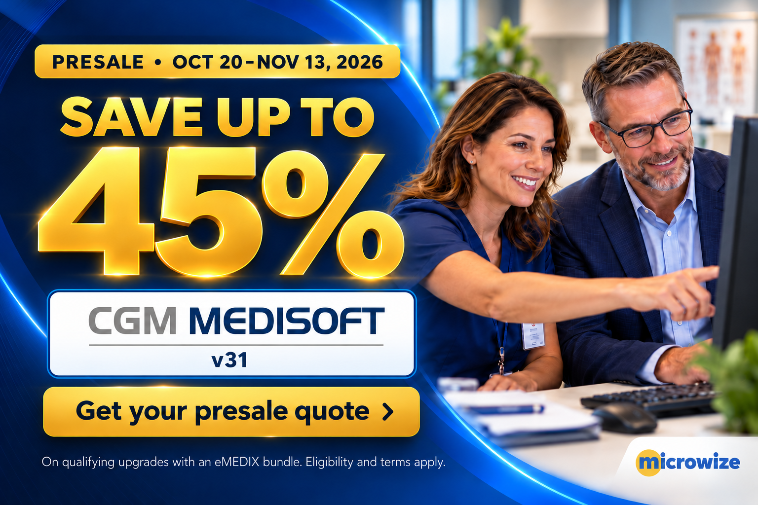 MEDISOFT v31 presale: save up to 45% on qualifying upgrades with an eMEDIX bundle, October 20–November 13, 2026